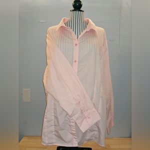3XL pink button down shirt